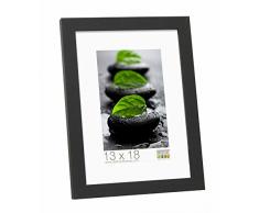 Deknudt Frames S44CF2 Basic Cadre Photo Bois/MDF Noir Fin 13 x 18 cm