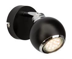 Brilliant AG G77710/06 Spot patÃ¨re LED MÃ©tal 3 W GU10 Noir/Chrome