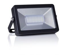 Smartwares Projecteur Ã LED ext. 10W 650lm lumiÃ¨re blanche naturelle FL1-B10B, Aluminium, Blanc
