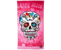 MANAGAL MGN 118 Chicano Fushia - Drap de Plage Coton Rose 95 x 175 x 1 cm