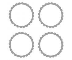 amscan Personalisierbare Sticker 20er Pack argenté