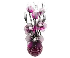 Flourish 792008â813Â Vase avec Fleurs artificielles Violet/Noir, Violet/Violet 32Â cm