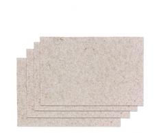 kela 4 x 12325 Set de Table Felia - 4 Pièces, Feutre, Beige, 45 x 30 x 2 cm