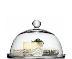 LSA International Vienna Plateau de Service avec Cloche en Verre Transparent 25 cm