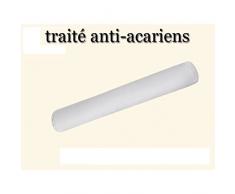 Espritzen - Traversin Polycoton Rond - 180 cm de longueur - 22 cm de diamètre - Entretien Facile - Microfibre - Blanc