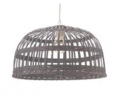 Luminaire Phuket, suspension bambou, 60 W, gris, ø 40 x H 22 cm