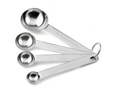 Weis 13904 Set de 4 Cuillères à Doser Thé, Acier Inoxydable, Argent, 13 x 6 x 6 cm