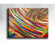 Bonamaison Peinture sur toile, multicolore, 70 x 100 cm - ConÃ§u et fabriquÃ© en Turquie