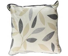 Fusion Coussin Motif Bois de hêtre 100 % Coton, Coton, Charbon, 43x43 cm Filled Cushion