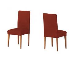 Housse pour chaise housse de chaise avec dossier 24x30x6 cm Brique, 2 Unités