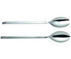 Alessi 4180/14 Dry Couverts Ã Salade en Acier Inoxydable 18/10 Brillant Ã Manche SatinÃ©