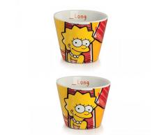 The Simpsons pts83/2S gobelets à café, modèle Lisa, Porcelaine, Multicolore, 2 unités