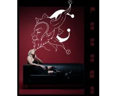 INDIGOS UG 4052166006545 Sticker Mural w096 Clown, tête, Fantaisie Autocollant 120x95 cm Braun, Brun, 120 x 95 cm