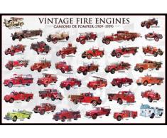 Empire Poster éducatif Camions de Pompiers Vintage avec Accessoire
