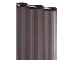 Rideaudiscount Rideau Voilage Rays 6 Oeillets 140x240 cm Marron Chocolat