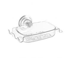 InterDesign 45750EU Rain Porte Savon Ventouses Verrouillables Transparent