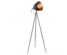 Delamaison ILP3404010 Lampadaire, Métal, E27, 60 W, Noir/Cuivré