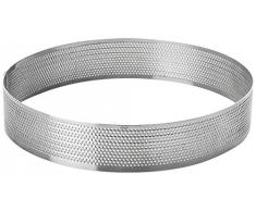 LACOR 68538 Cercle Rond perforÃ© d 18 h 2 cm, Acier Inoxydable, Gris, 18 cm