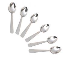 Kitchen Craft KCTSPOONSET Set de 6 Cuillère de Thé, Acier Inoxydable, Argent, 28 x 28 x 18 cm
