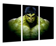 Tableau Moderne Photographique, Impression sur bois, Hulk, super-héros, bande dessinée, 97 x 62 cm, ref. 26630