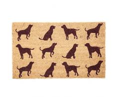 Puckator I Love My Dog Paillasson Silhouette Chien Fibre de Coco Marron 75 x 2 x 45 cm