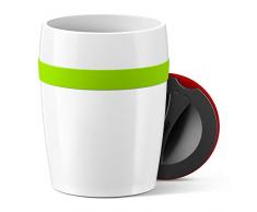 Emsa Travel Cup Ceramic Tasse céramique N2060200, Silicone, Vert, 11,2 cm