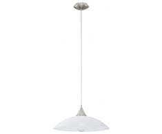 EGLO 91496 Suspension, MÃ©tal, E27, Nickel, Blanc