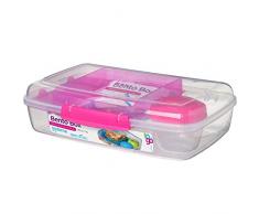 Sistema SI21671-3 BoÃ®te Ã bento to Go, Plastique, Rose, 27,4 x 17,7 x 8 cm