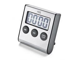 ADE 0409101 Minuteur de Cuisine Electronique Acier Inoxydable Gris 6,5 x 7 x 1,8 cm