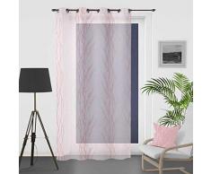 Soleil docre Liane Voilage, Polyester, Rose, 140 x 250 cm