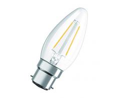 OSRAM Lot de 10 Ampoules LED | Culot B22 | Blanc chaud | 2700 K | 2,50 W équivalent 25 W | clair | LED Retrofit | Forme flamme