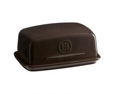 Emile Henry Eh790225 Beurrier Céramique Noir Fusain 16,5 X 11,5 X 7,5 cm