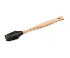 Le Creuset, Spatule Cuillère avec Tête Amovible en Silicone, Longueur : 30,5 cm, Silicone/Bois, Noir