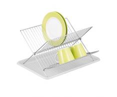 Zeller 27267 Ãgouttoir à vaisselle en chrome et plastique 43 x 32 x 22 cm