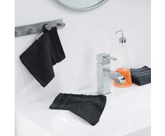 douceur dintÃ©rieur 2 gants de toilette 15x21 cm eponge vitamine noir