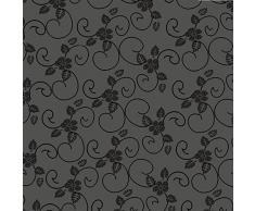 Linea Hogar Deco D Deco Autocollant Motif avec Corin Mini Rouleau de Floc Velours Noir 45 cm x 1,5 m