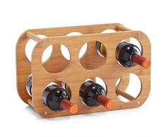 Zeller 2056802 Casier Ã Bouteilles Bamboo 38x16x24cm, Autre, Mulicolore