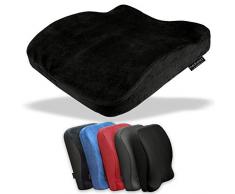 MedipaqÂ® Coussin Memoire Forme 2 en 1, Galette de Chaise de Maison, Chaise de Bureau, Fauteuil Roulant ou Siege Auto - Coussin Assise & Dossier pour RÃ©duire le Mal de Dos et AmÃ©liorer la Posture