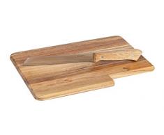 Esmeyer 304-014 Jack Planche à découper avec Couteau à Pain, Planche et Couteau Manche Bois dacacia, Couteau Lame en Acier Lame de, Bois, Marron