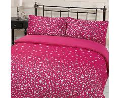 Dreamscene superbe Glitz Diamond Sparkle Housse de couette parure de lit, rose, king size