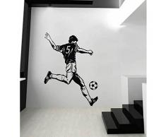 TATOUTEX Stickers Joueur de Foot - Argent, L 82cm x H 110cm