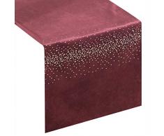 Eurofirany Chemin de Table en Velours avec Pierres en zircone 35 x 180 cm