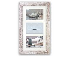 ZEP S.r.l. Nelson 6 3Q Cadre Photo en Bois Blanc pour 3 Photos 10 x 15 cm