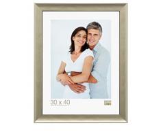 Deknudt Frames S45ND2 Cadre Photo Bois Argenté Mat/Noir 13 x 18 cm