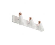 Faro Barcelona 29035Â âÂ Lao Applique Murale Blanc/cuivre LED 3Â x 4,5Â W 3000Â K