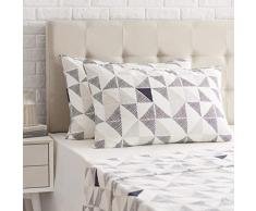 AmazonBasics Taie dâoreiller en satin - 40 x 80 cm x 2, Fusion diamant