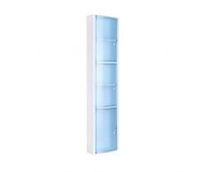 Tatay 4480000 Meuble de Bain Vertical avec 3 Portes Plastique Bleu Translucide 22 x 10 x 90,5 cm
