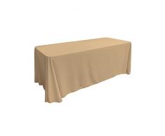 La Nappe Rectangulaire en Lin Polyester en Popeline, Polyester, Kaki, 228.6 x 335.3 x 0.04 cm