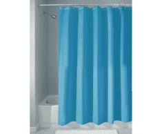 InterDesign rideau de douche tissu impermÃ©able, 183,0 cm x 183,0 cm rideau douche en polyester, rideau textile lavable ourlet renforcÃ©, bleu azur