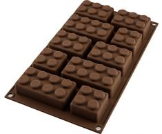 silikomart 26.213.77.0065 Moule à chocolats Choco Block, Silicone, Marron, 30 x 17,5 x 3 cm